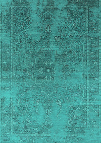 Oriental Turquoise Industrial Rug, urb2603turq