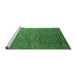 Sideview of Machine Washable Oriental Emerald Green Industrial Area Rugs, wshurb2604emgrn