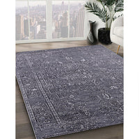 Mid-Century Modern Plum Purple Oriental Rug, urb2604