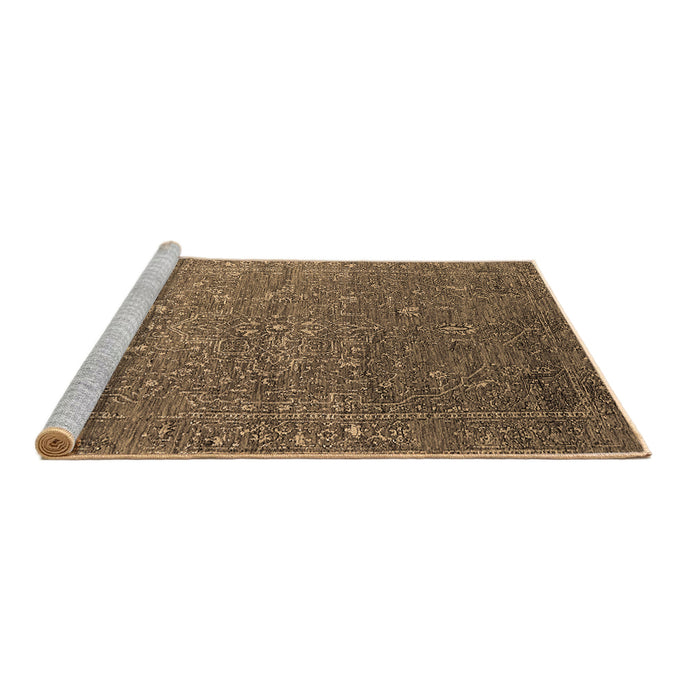 Sideview of Machine Washable Oriental Brown Industrial Rug, wshurb2604brn