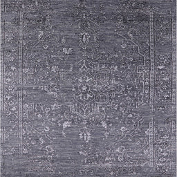 Square Machine Washable Industrial Modern Plum Purple Rug, wshurb2604