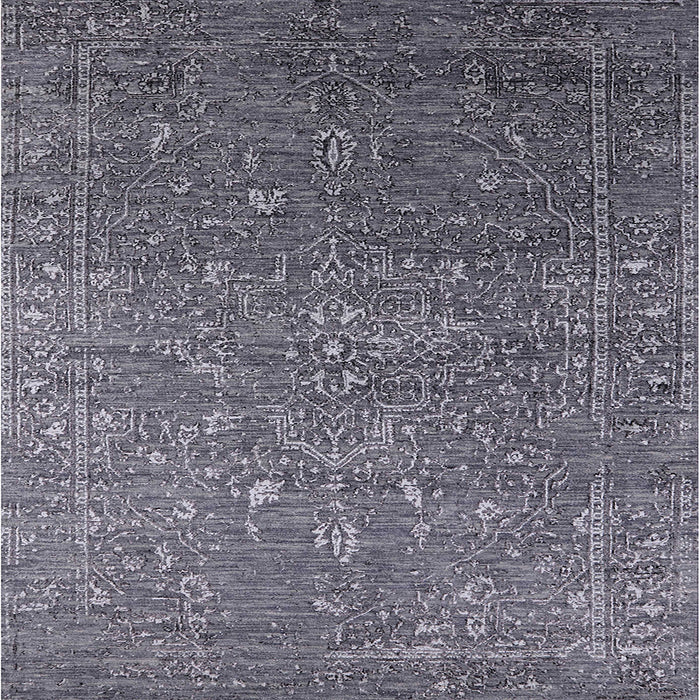 Square Machine Washable Industrial Modern Plum Purple Rug, wshurb2604