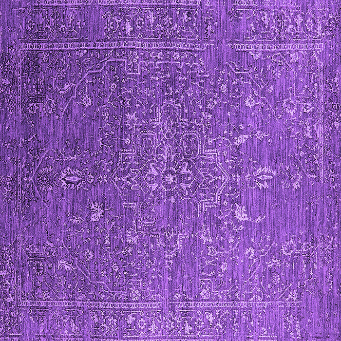 Square Machine Washable Oriental Purple Industrial Area Rugs, wshurb2604pur