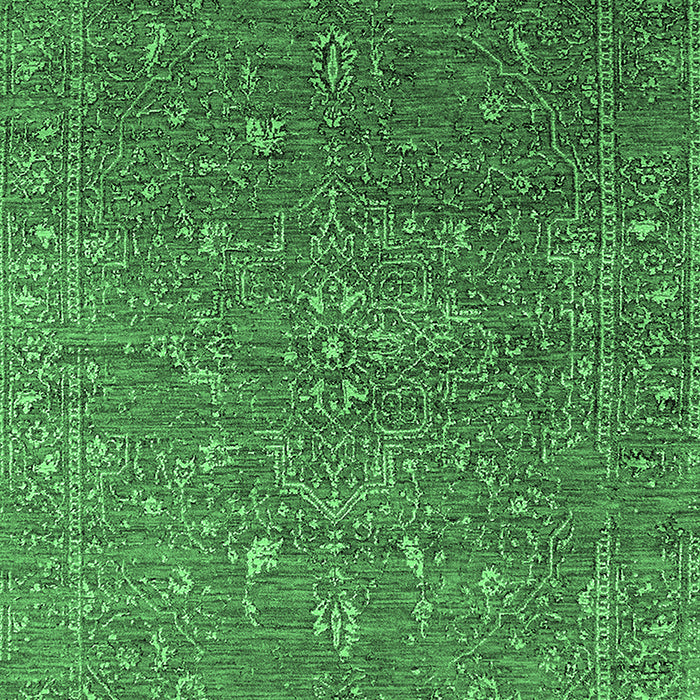Machine Washable Oriental Emerald Green Industrial Area Rugs, wshurb2604emgrn