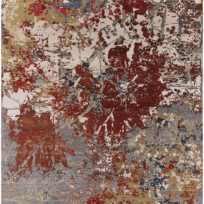 Mid-Century Modern Dark Sienna Brown Oriental Rug, urb2605