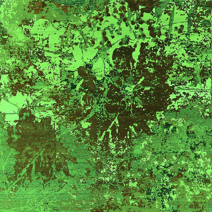 Machine Washable Oriental Green Industrial Area Rugs, wshurb2605grn