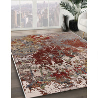 Mid-Century Modern Dark Sienna Brown Oriental Rug, urb2605