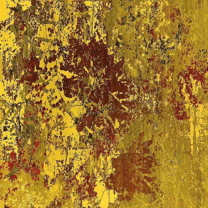 Square Oriental Yellow Industrial Rug, urb2605yw