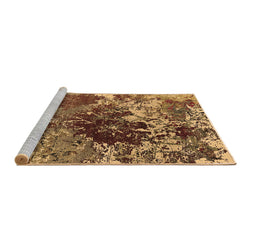 Sideview of Machine Washable Oriental Brown Industrial Rug, wshurb2605brn
