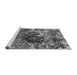 Sideview of Machine Washable Oriental Gray Industrial Rug, wshurb2605gry