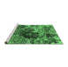 Sideview of Machine Washable Oriental Emerald Green Industrial Area Rugs, wshurb2605emgrn