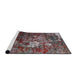 Sideview of Machine Washable Industrial Modern Gunmetal Gray Rug, wshurb2606