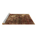 Sideview of Machine Washable Oriental Brown Industrial Rug, wshurb2606brn