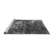 Sideview of Machine Washable Oriental Gray Industrial Rug, wshurb2606gry