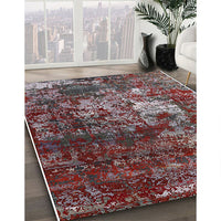 Mid-Century Modern Gunmetal Gray Oriental Rug, urb2606