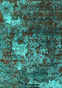 Oriental Turquoise Industrial Rug, urb2606turq