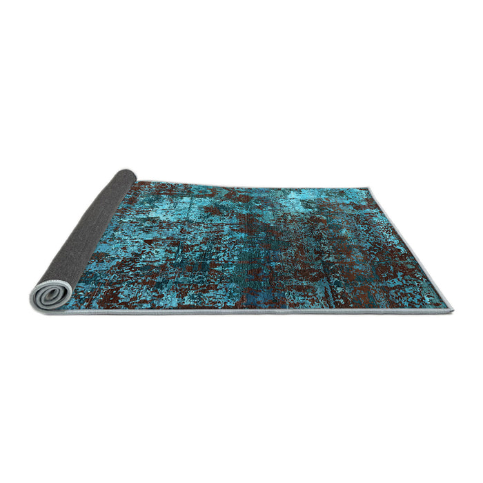 Sideview of Oriental Light Blue Industrial Rug, urb2606lblu