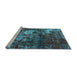 Sideview of Machine Washable Oriental Light Blue Industrial Rug, wshurb2606lblu