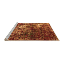 Sideview of Machine Washable Oriental Orange Industrial Area Rugs, wshurb2606org