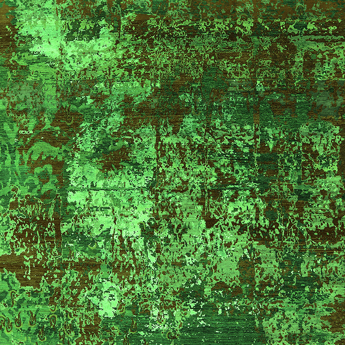 Machine Washable Oriental Green Industrial Area Rugs, wshurb2606grn