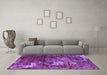 Machine Washable Oriental Purple Industrial Area Rugs in a Living Room, wshurb2606pur