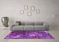 Machine Washable Oriental Purple Industrial Rug, wshurb2606pur