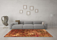 Machine Washable Oriental Orange Industrial Rug, wshurb2606org