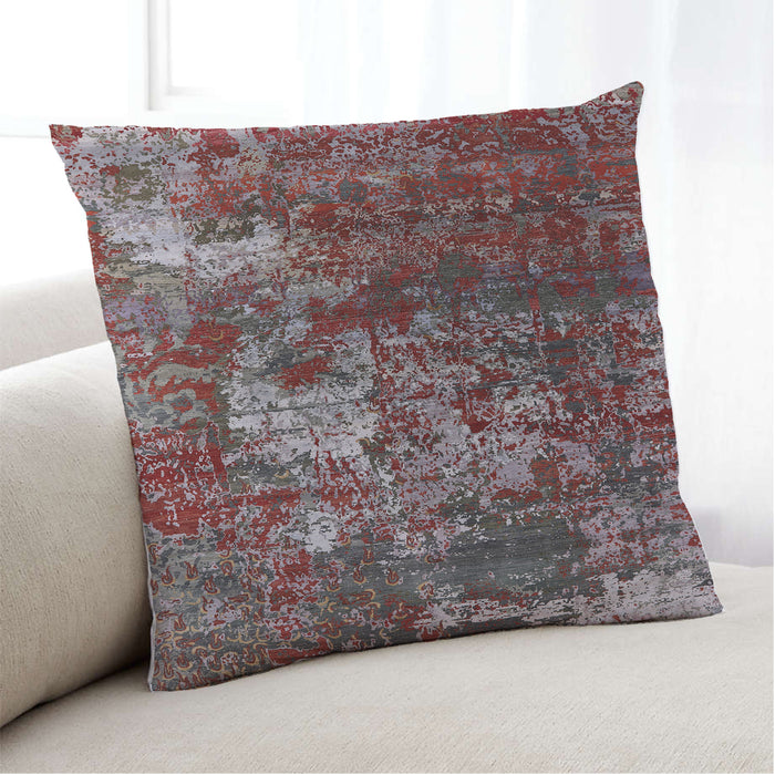 Lifestyle Image of Mid-Century Modern Urban Square Gunmetal Gray Throw Pillow, 18 inch by 18 inch, pwurb2606