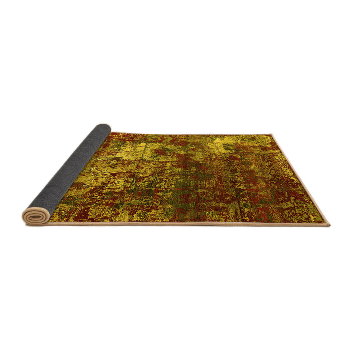 Sideview of Oriental Yellow Industrial Rug, urb2606yw