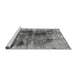 Sideview of Machine Washable Oriental Gray Industrial Rug, wshurb2607gry