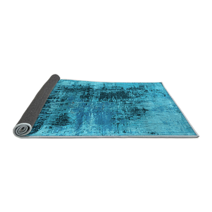 Sideview of Oriental Light Blue Industrial Rug, urb2607lblu