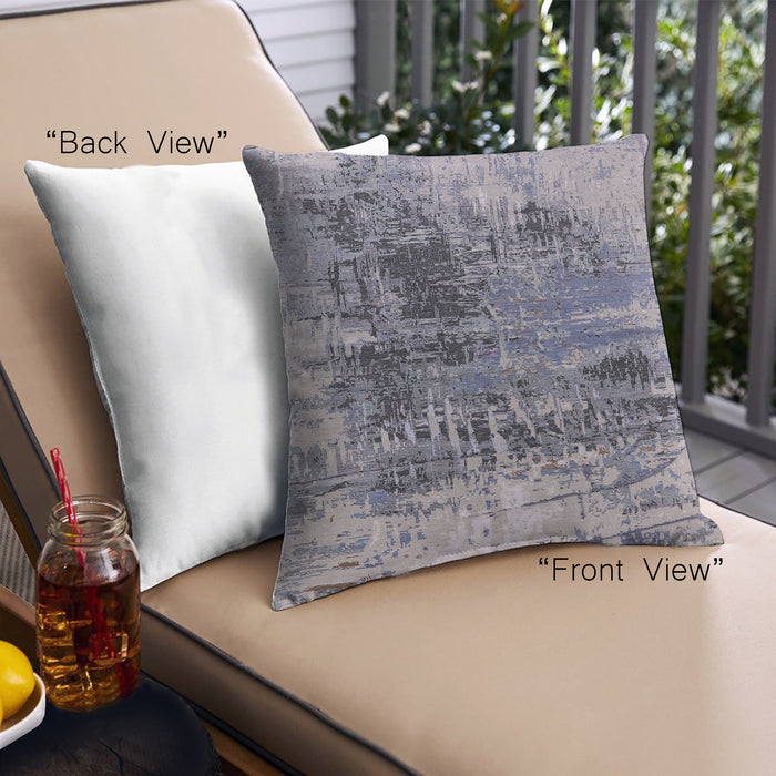 Front View of Mid-Century Modern Urban Square Grape Purple Throw Pillow, 18 inch by 18 inch, pwurb2607