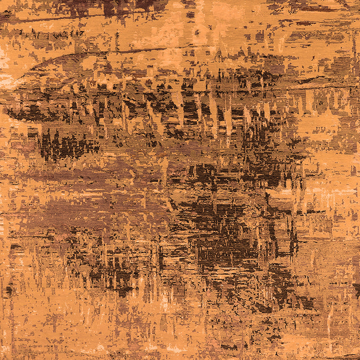 Square Oriental Orange Industrial Rug, urb2607org