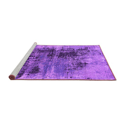 Sideview of Machine Washable Oriental Purple Industrial Area Rugs, wshurb2607pur
