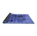 Sideview of Oriental Blue Industrial Rug, urb2607blu