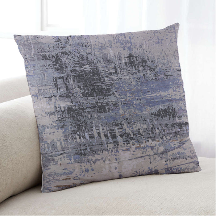 Lifestyle Image of Mid-Century Modern Urban Square Grape Purple Throw Pillow, 18 inch by 18 inch, pwurb2607