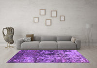 Machine Washable Oriental Purple Industrial Rug, wshurb2608pur