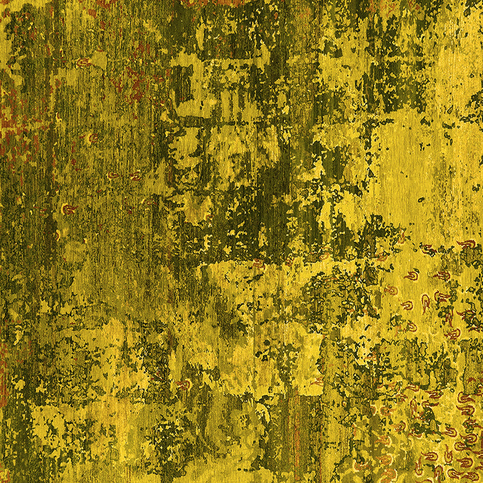 Square Oriental Yellow Industrial Rug, urb2608yw