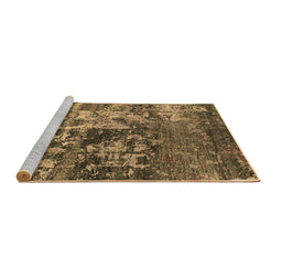 Sideview of Machine Washable Oriental Brown Industrial Rug, wshurb2608brn