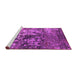 Sideview of Machine Washable Oriental Pink Industrial Rug, wshurb2608pnk
