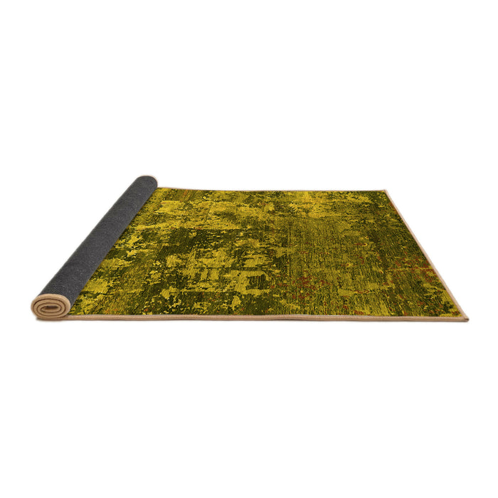 Sideview of Oriental Yellow Industrial Rug, urb2608yw