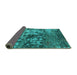 Sideview of Oriental Turquoise Industrial Rug, urb2608turq