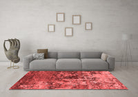 Machine Washable Oriental Red Industrial Rug, wshurb2608red