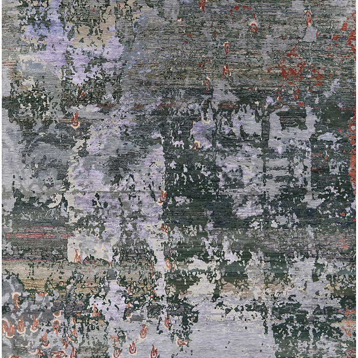 Mid-Century Modern Black Oriental Rug, urb2608