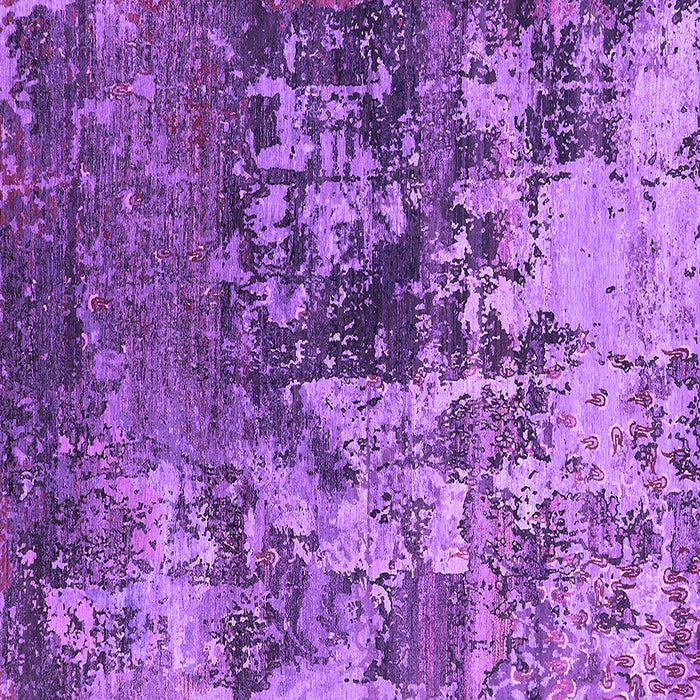 Square Machine Washable Oriental Purple Industrial Area Rugs, wshurb2608pur