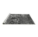 Sideview of Machine Washable Oriental Gray Industrial Rug, wshurb2608gry