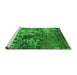 Sideview of Machine Washable Oriental Green Industrial Area Rugs, wshurb2608grn