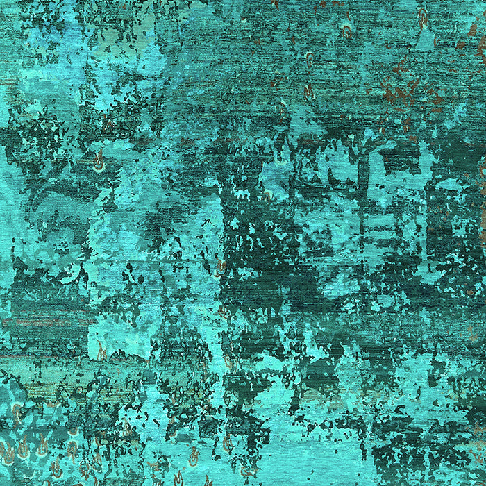 Machine Washable Oriental Turquoise Industrial Area Rugs, wshurb2608turq