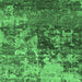 Square Machine Washable Oriental Emerald Green Industrial Area Rugs, wshurb2608emgrn