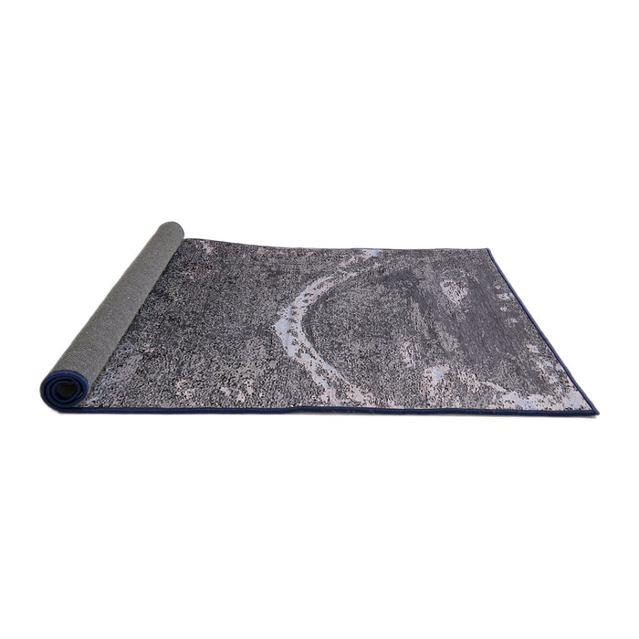 Sideview of Mid-Century Modern Dark Gray Oriental Rug, urb2609